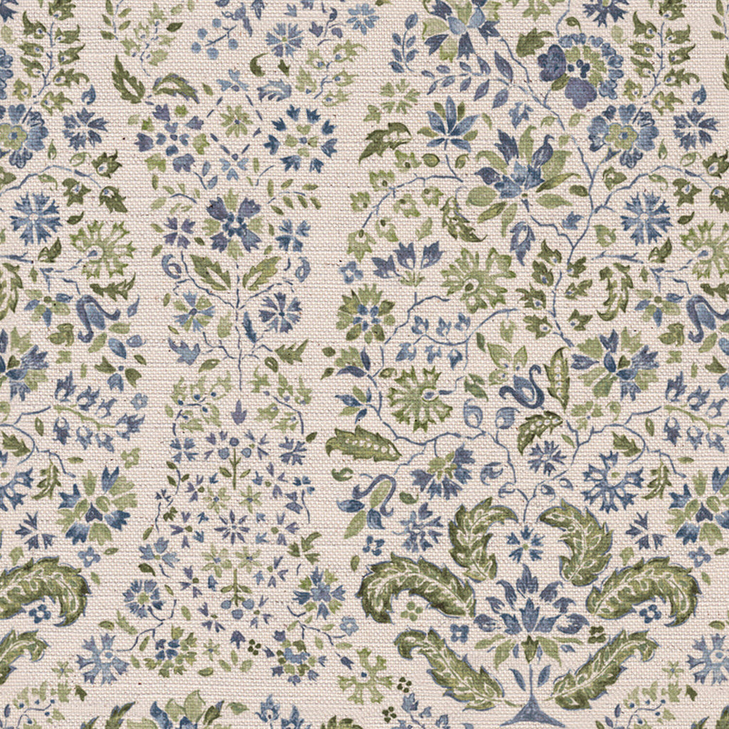 CW: Soft cornflower blue and green | BASE: Natural Luxury Linen | HERO