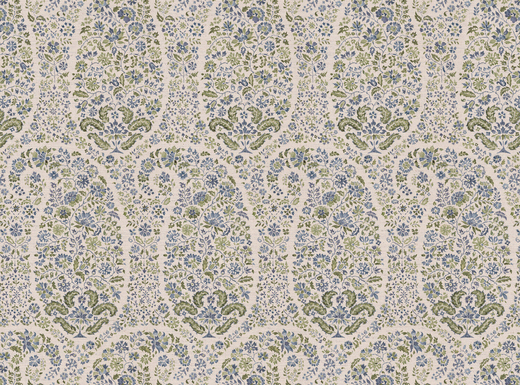 CW: Soft cornflower blue and green | BASE: Natural Luxury Linen