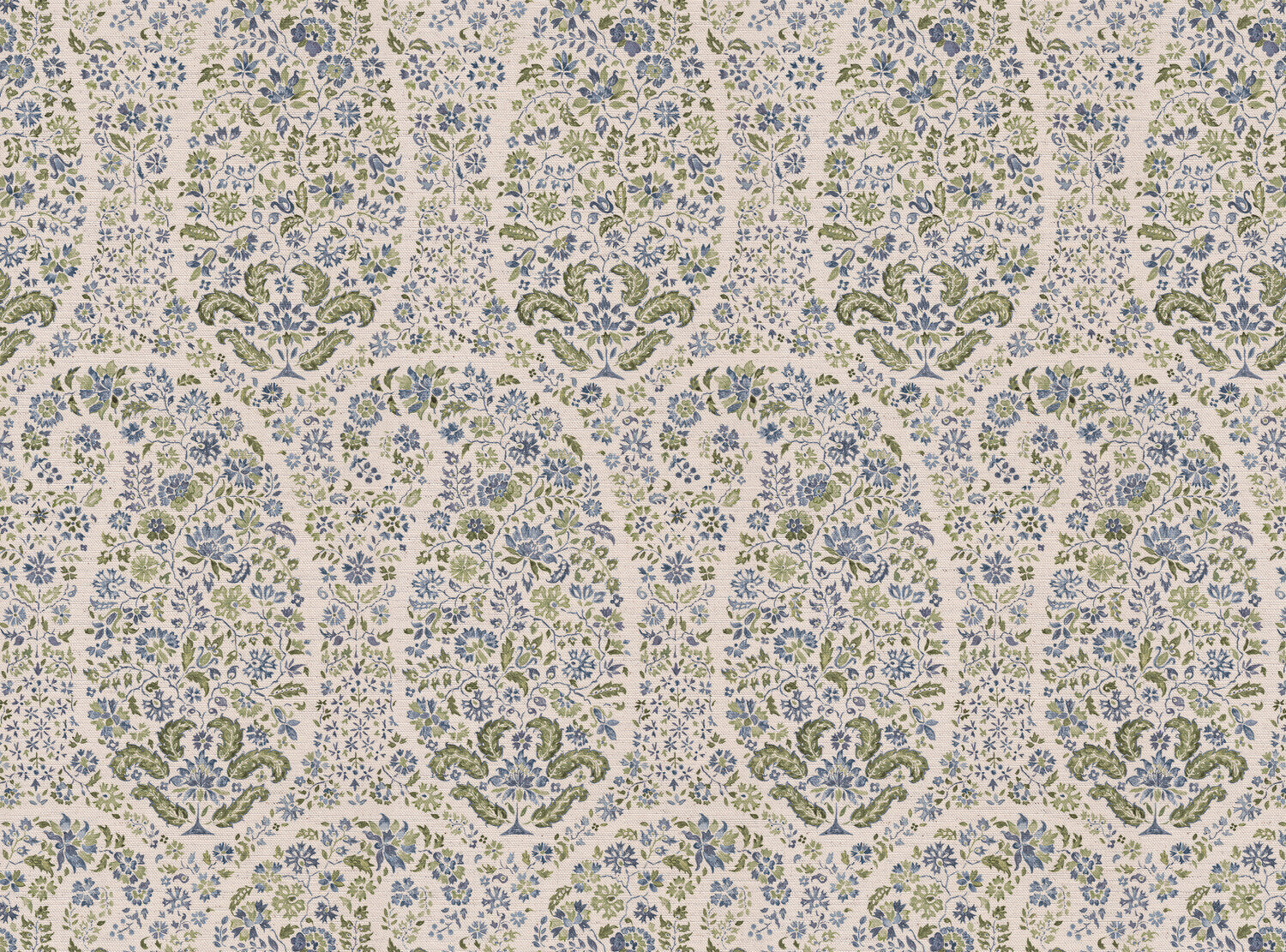 CW: Soft cornflower blue and green | BASE: Natural Luxury Linen