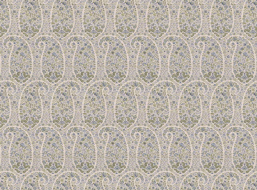 CW: Soft cornflower blue and green | BASE: Natural Luxury Linen