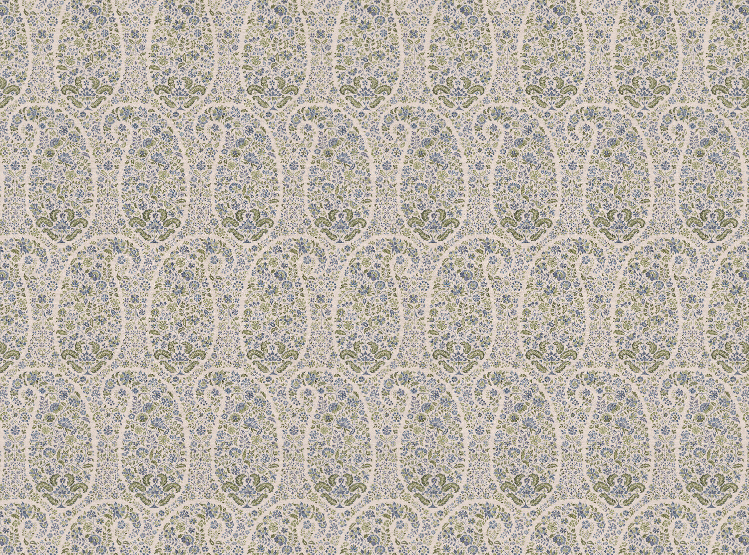 CW: Soft cornflower blue and green | BASE: Natural Luxury Linen
