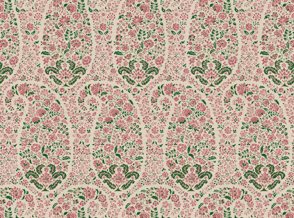 CW: Soft pink and racing green | BASE: Natural Luxury Linen