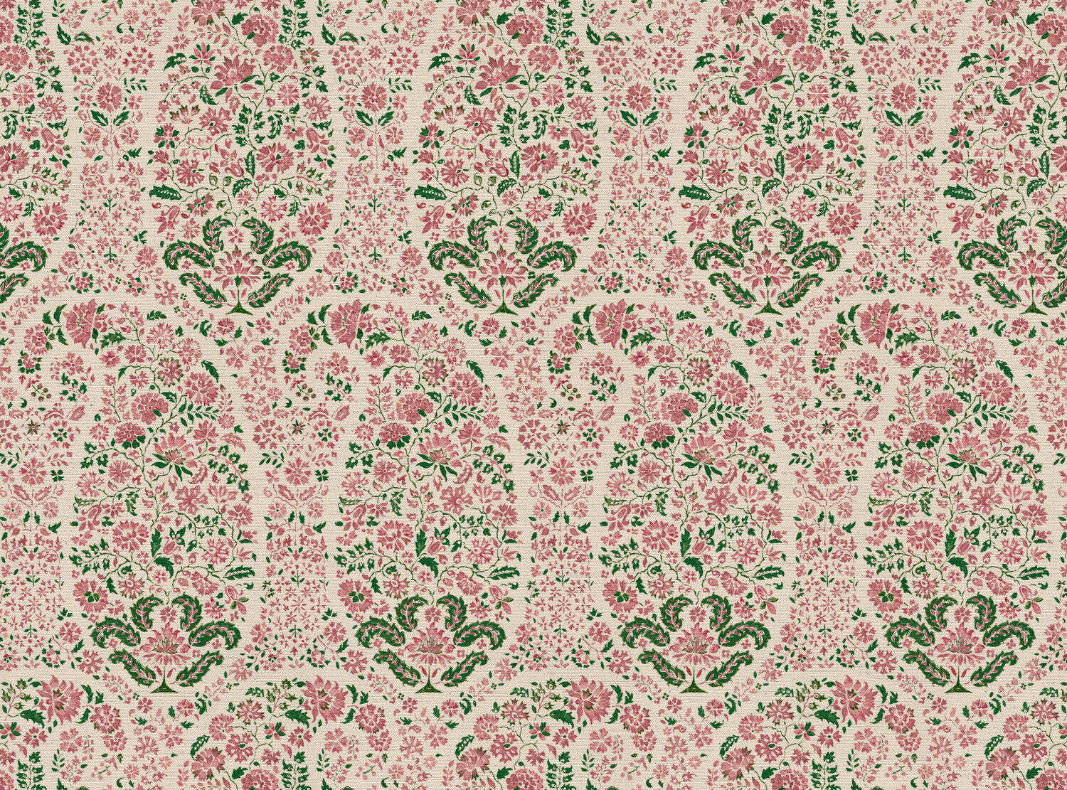 CW: Soft pink and racing green | BASE: Natural Luxury Linen