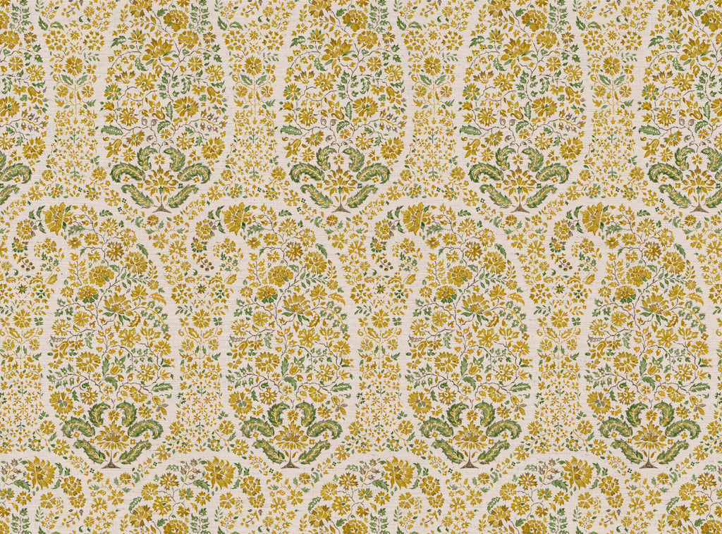 CW: Yellow bluey green | BASE: Natural Luxury Linen