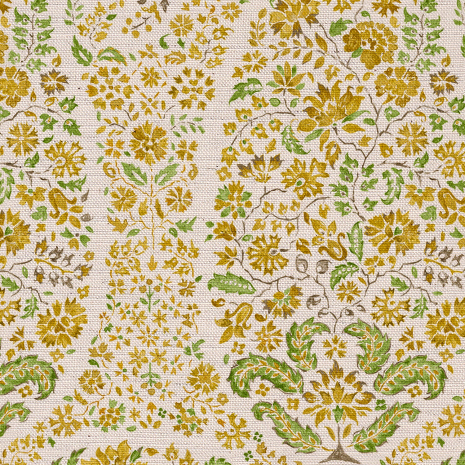 CW: Yellow green white ground | BASE: Natural Luxury Linen | HERO