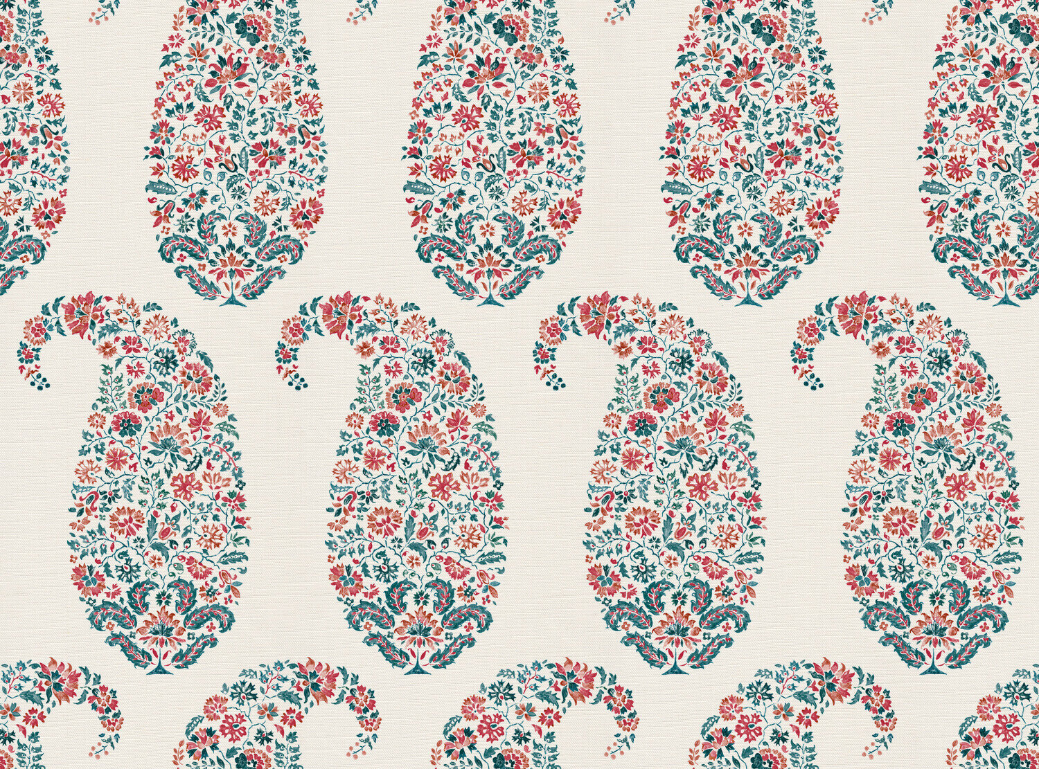 CW: Red coral and grey blue | BASE: Luxury Linen