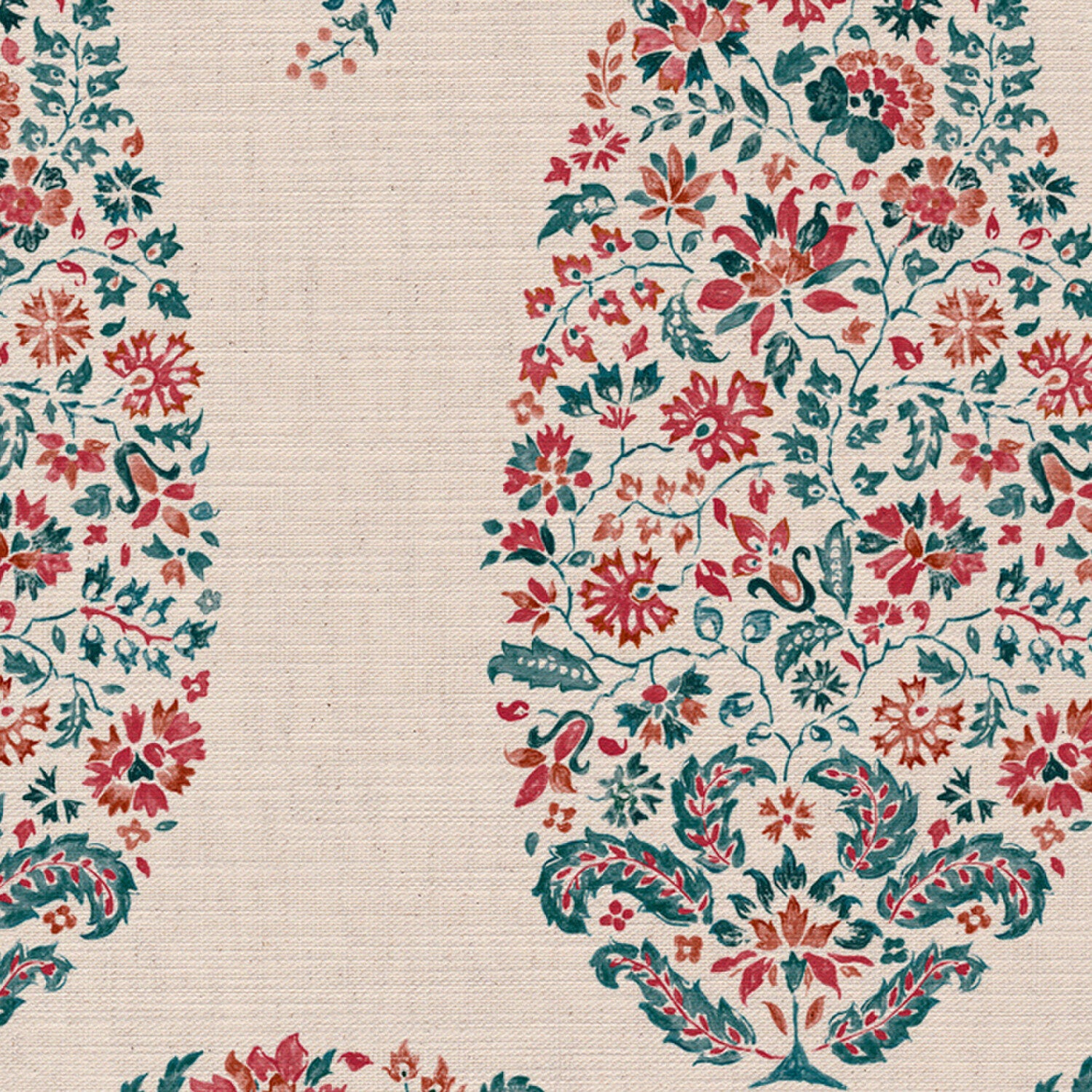 CW: Red coral and grey blue | BASE: Mercia Linen | HERO