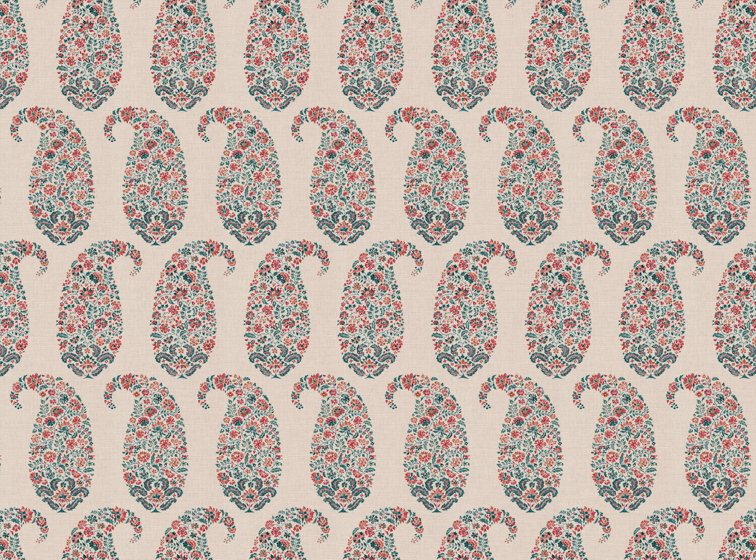 CW: Red coral and grey blue | BASE: Mercia Linen