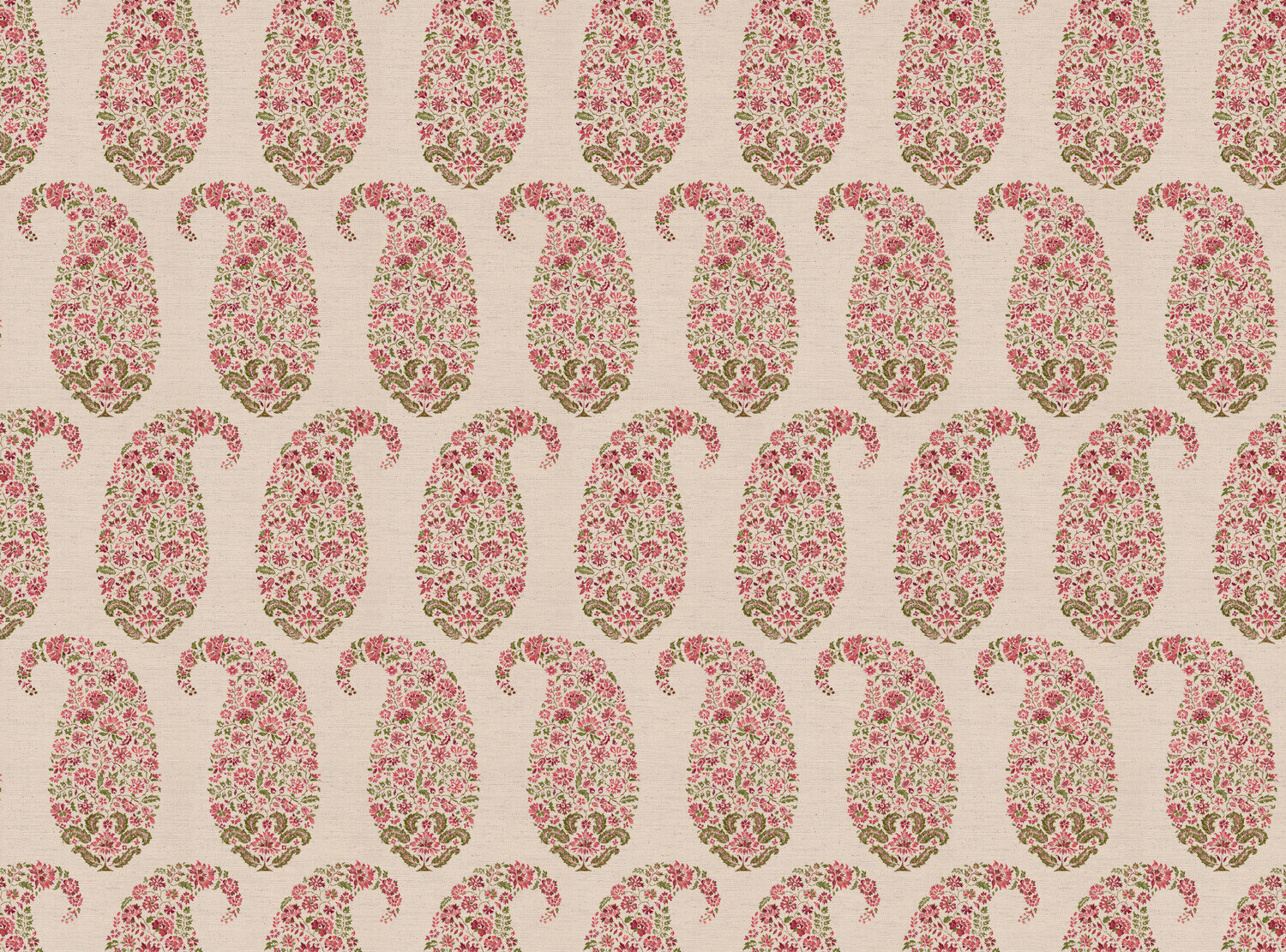 CW: Pink rouge and green | BASE: Natural Luxury Linen