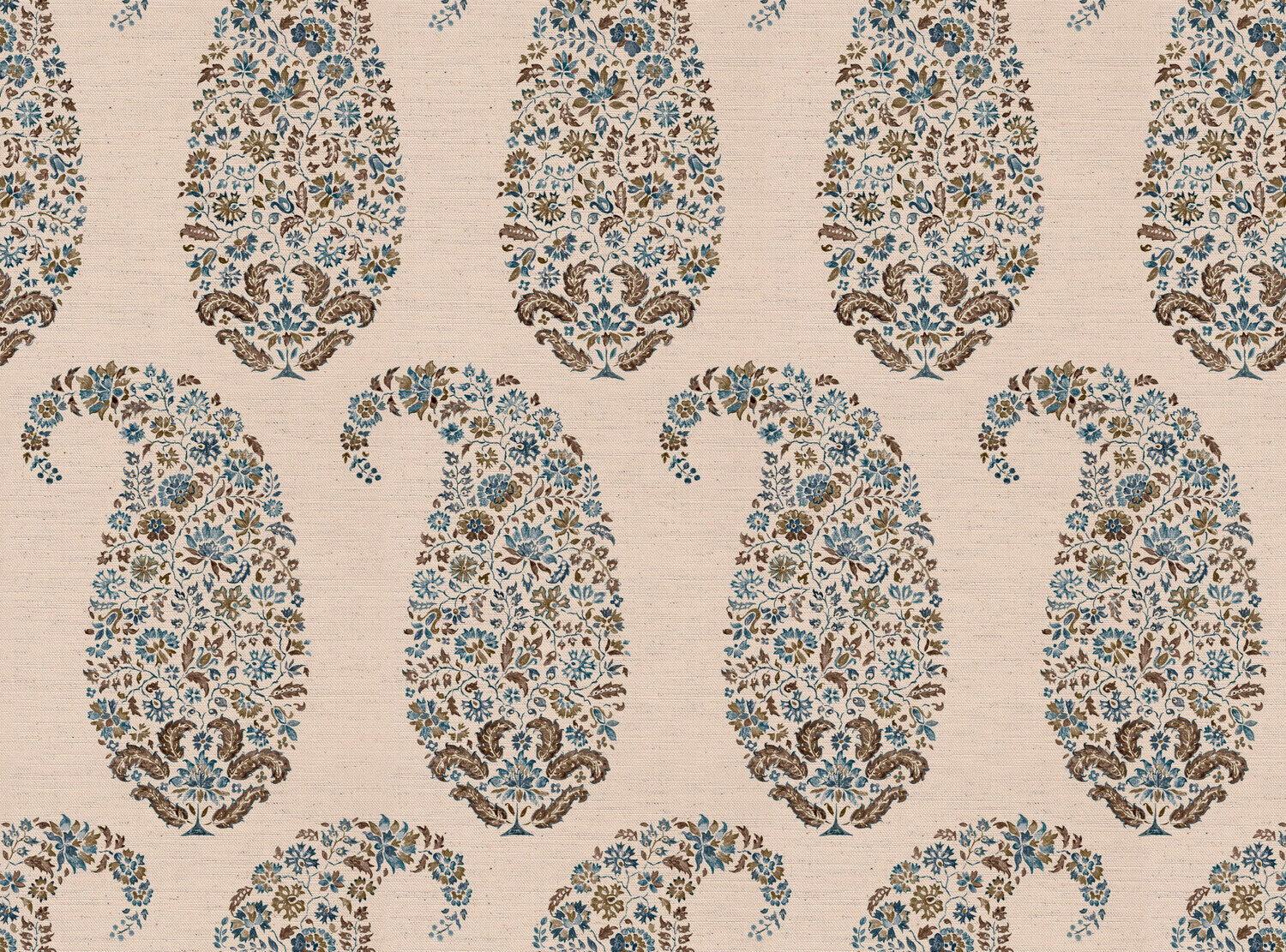 CW: Green blue and brown | BASE: Natural Luxury Linen