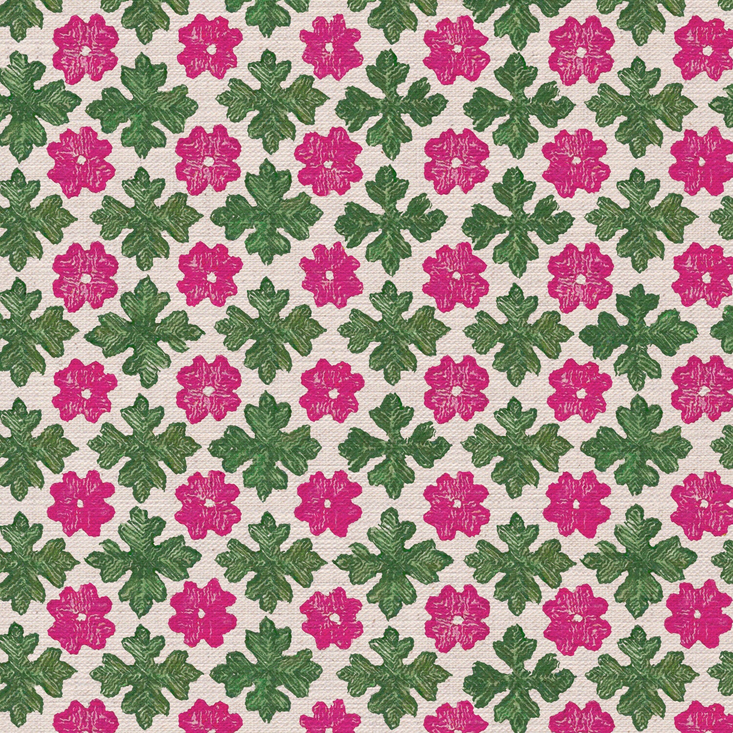 CW: Bright pink and dark green | BASE: Mercia Linen | HERO