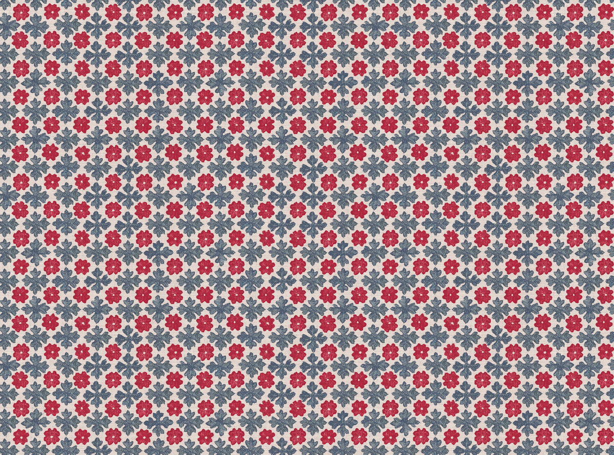CW: Crimson red and grey blue | BASE: Mercia Linen