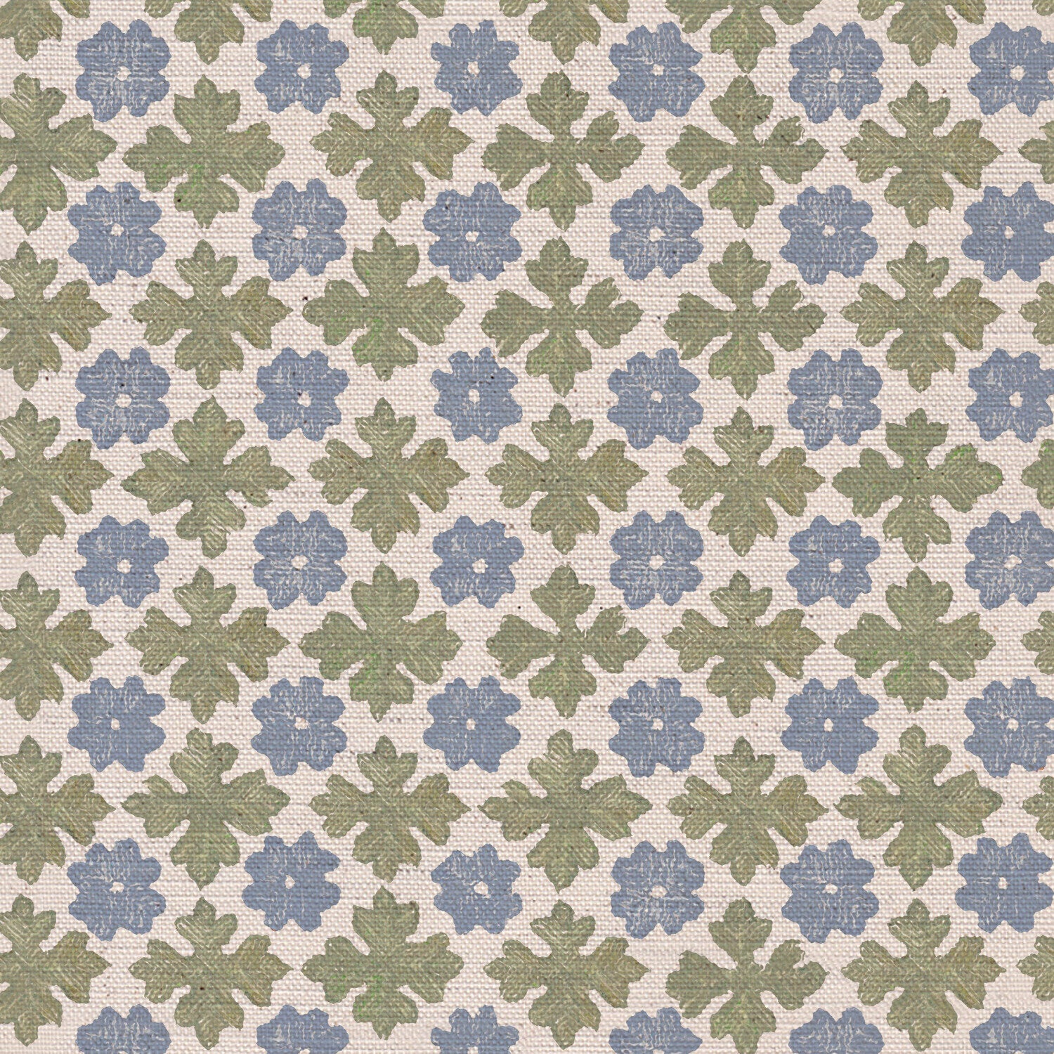 CW: Soft cornflower blue and green | BASE: Natural Luxury Linen | HERO