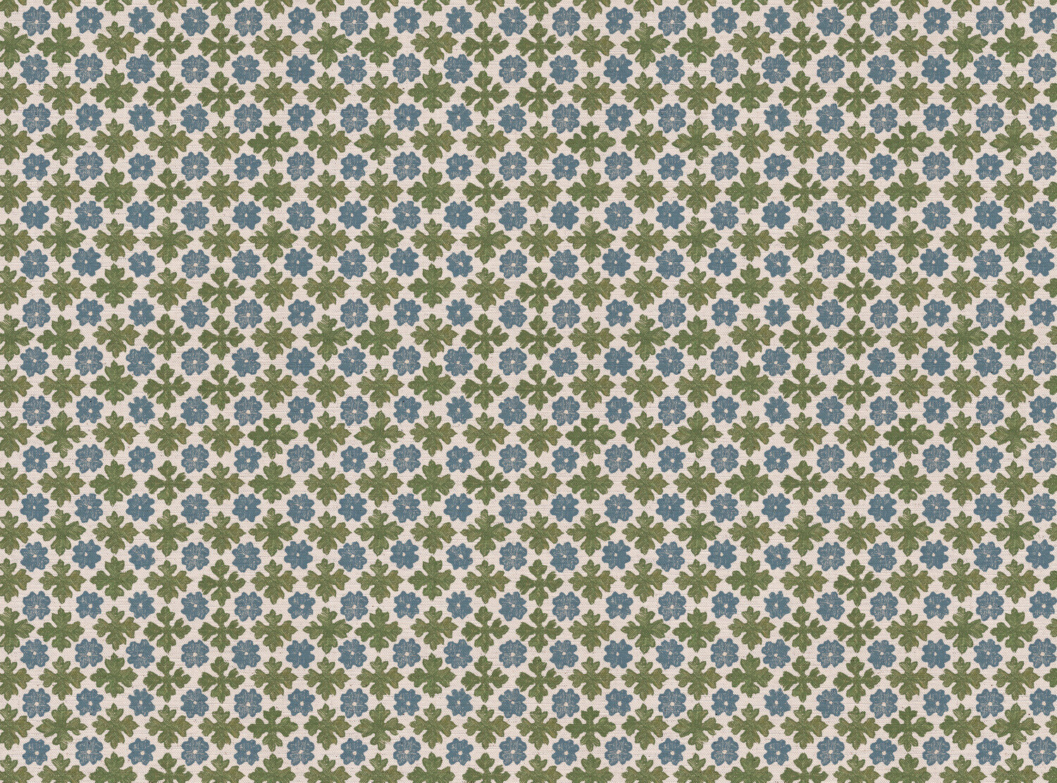 CW: Blue and moss green light ground | BASE: Natural Luxury Linen