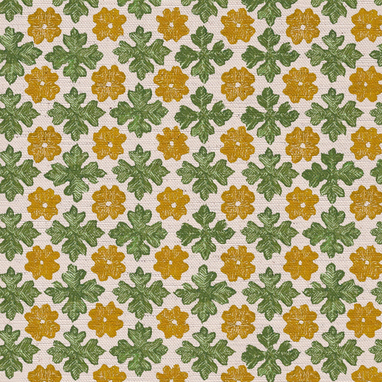 CW: Yellow and moss green | BASE: Natural Luxury Linen | HERO