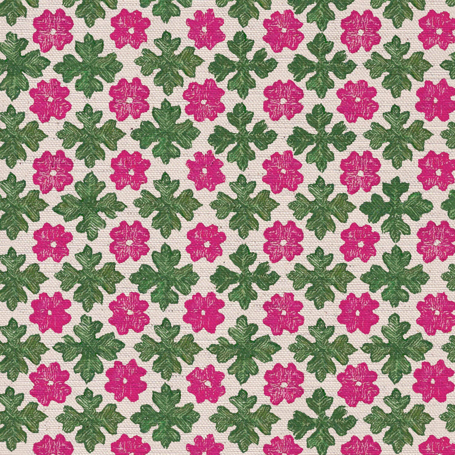 CW: Bright pink and dark green | BASE: Natural Luxury Linen | HERO