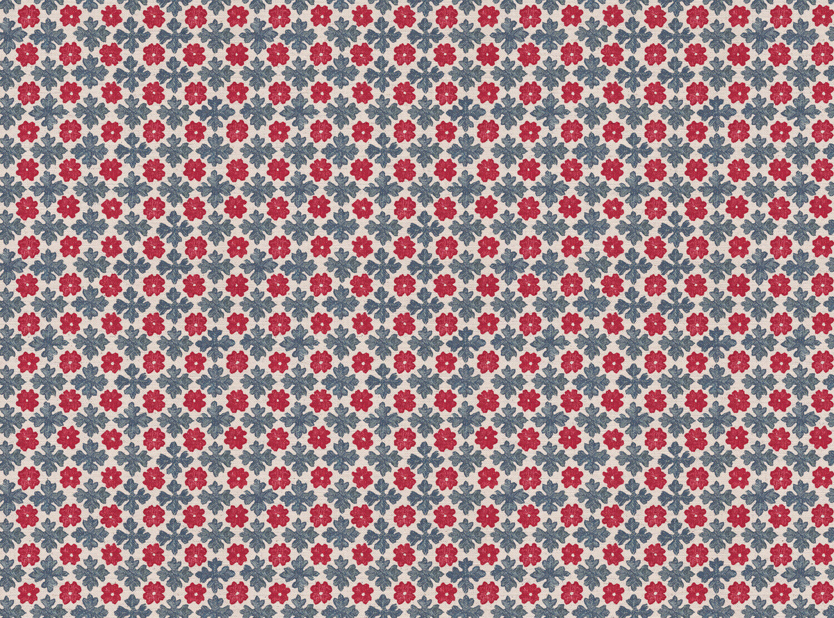 CW: Crimson red and grey blue | BASE: Natural Luxury Linen