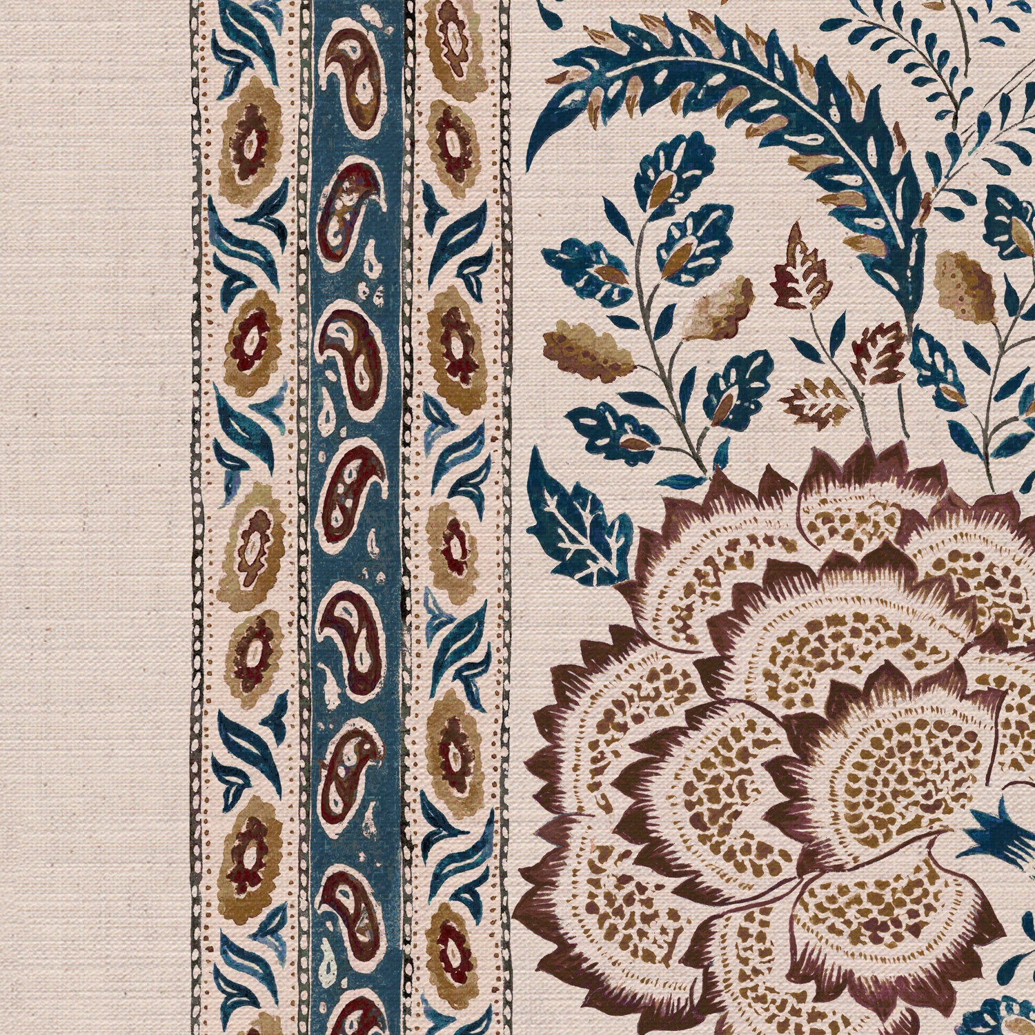 CW: Azure blue and chocolate | BASE: Mercia Linen | HERO