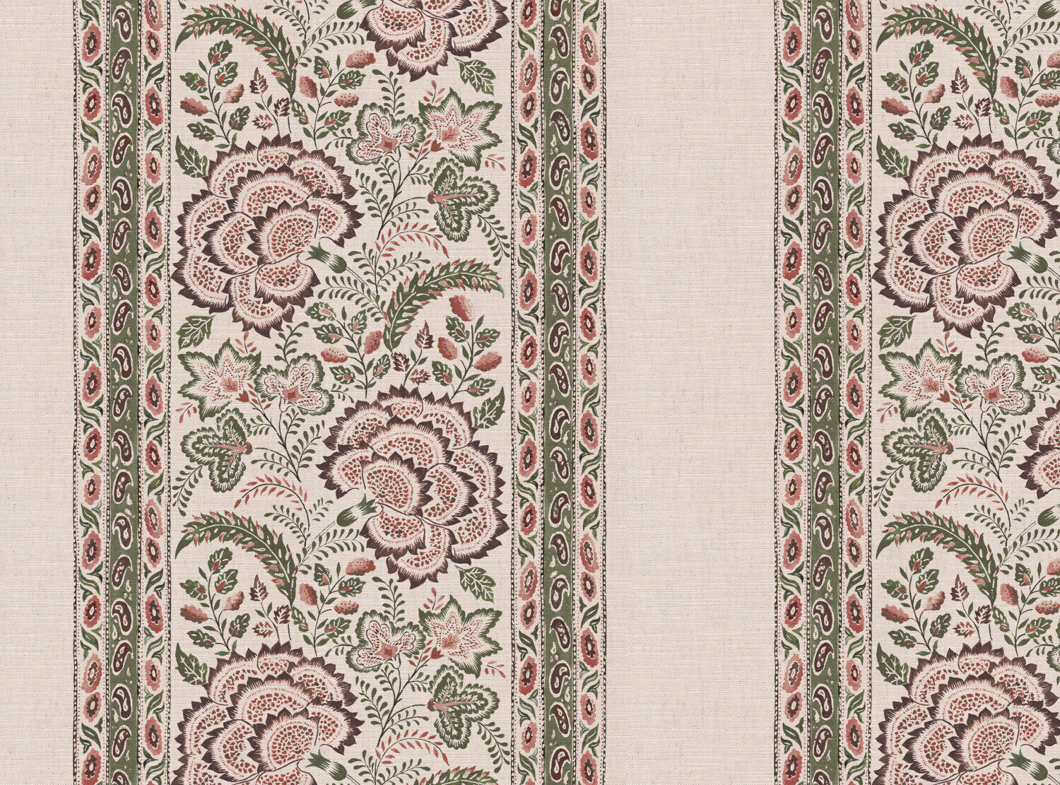 CW: Green pink and brown | BASE: Mercia Linen