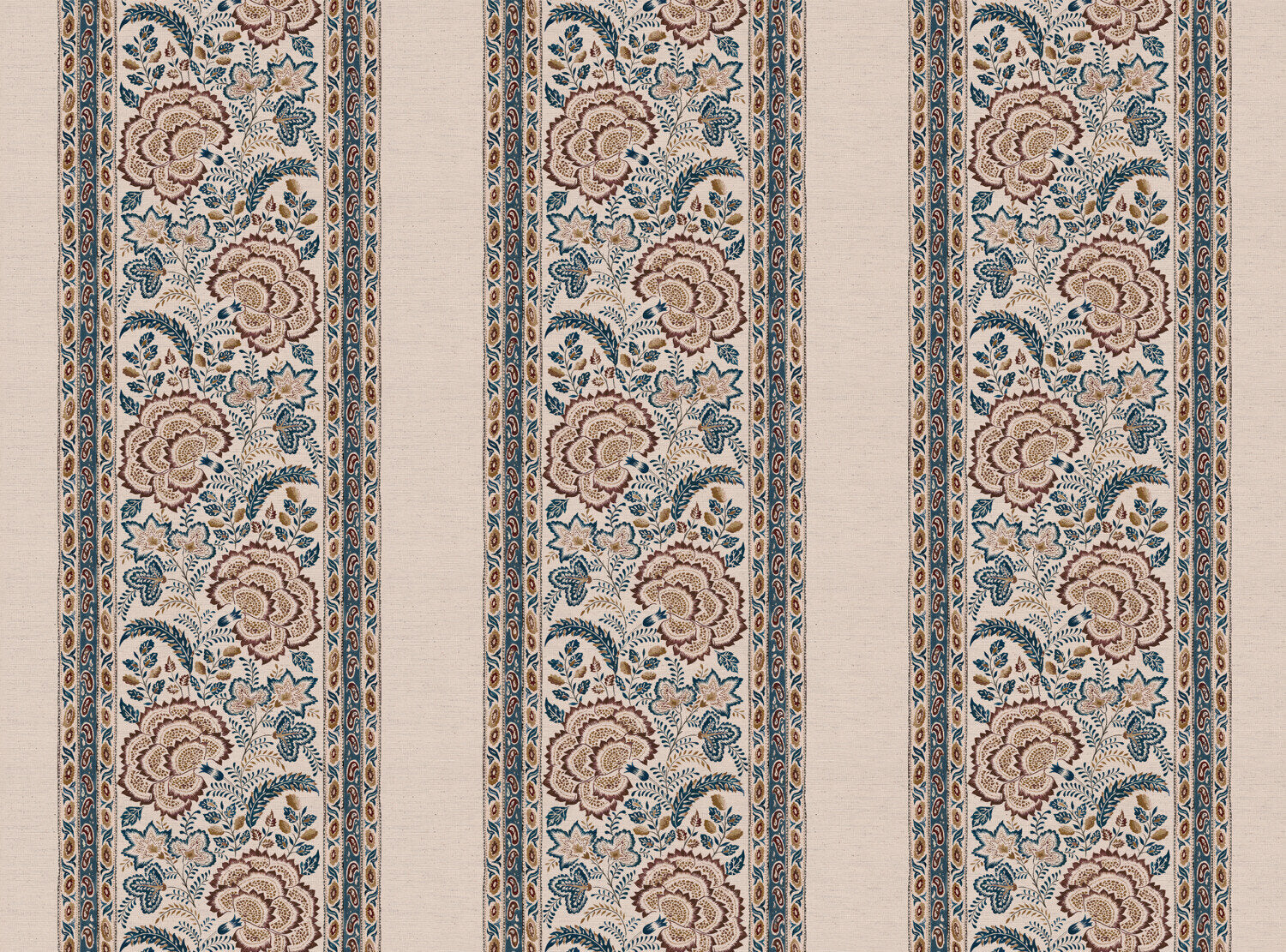 CW: Azure blue and chocolate | BASE: Natural Luxury Linen