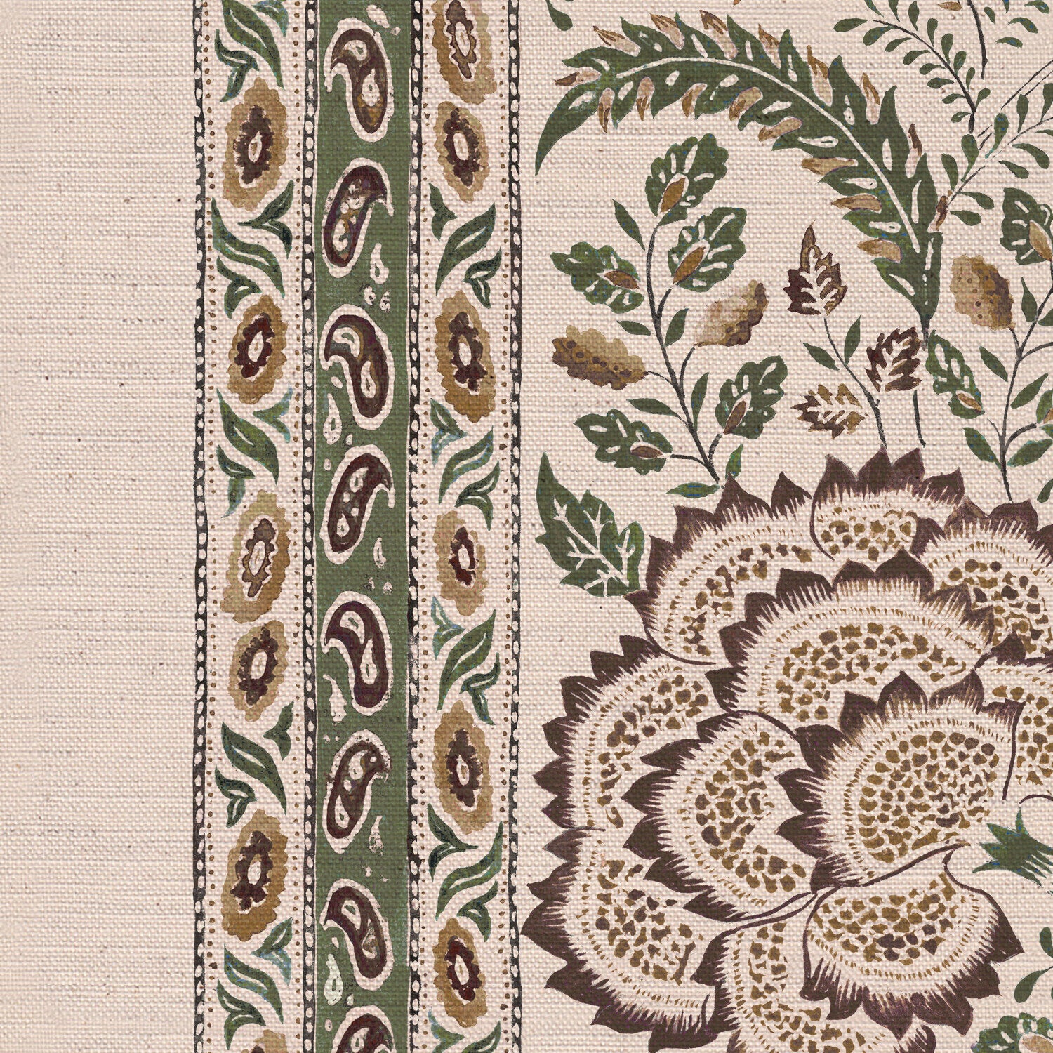 CW: Green gold and brown | BASE: Natural Luxury Linen | HERO