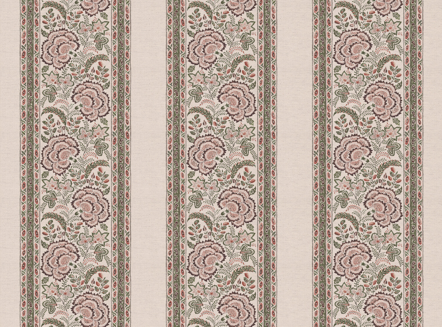 CW: Green pink and brown | BASE: Natural Luxury Linen