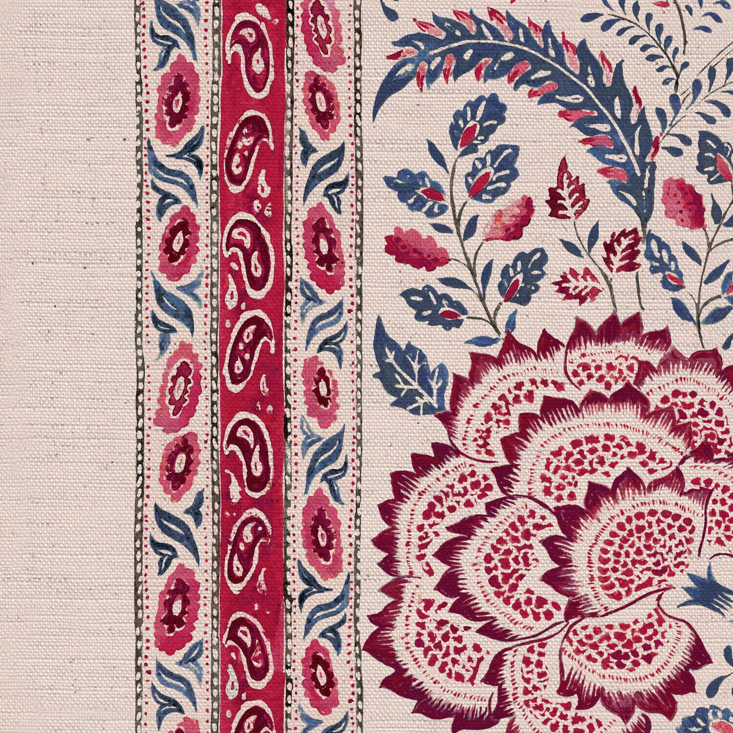 CW: Red and blue | BASE: Natural Luxury Linen | HERO