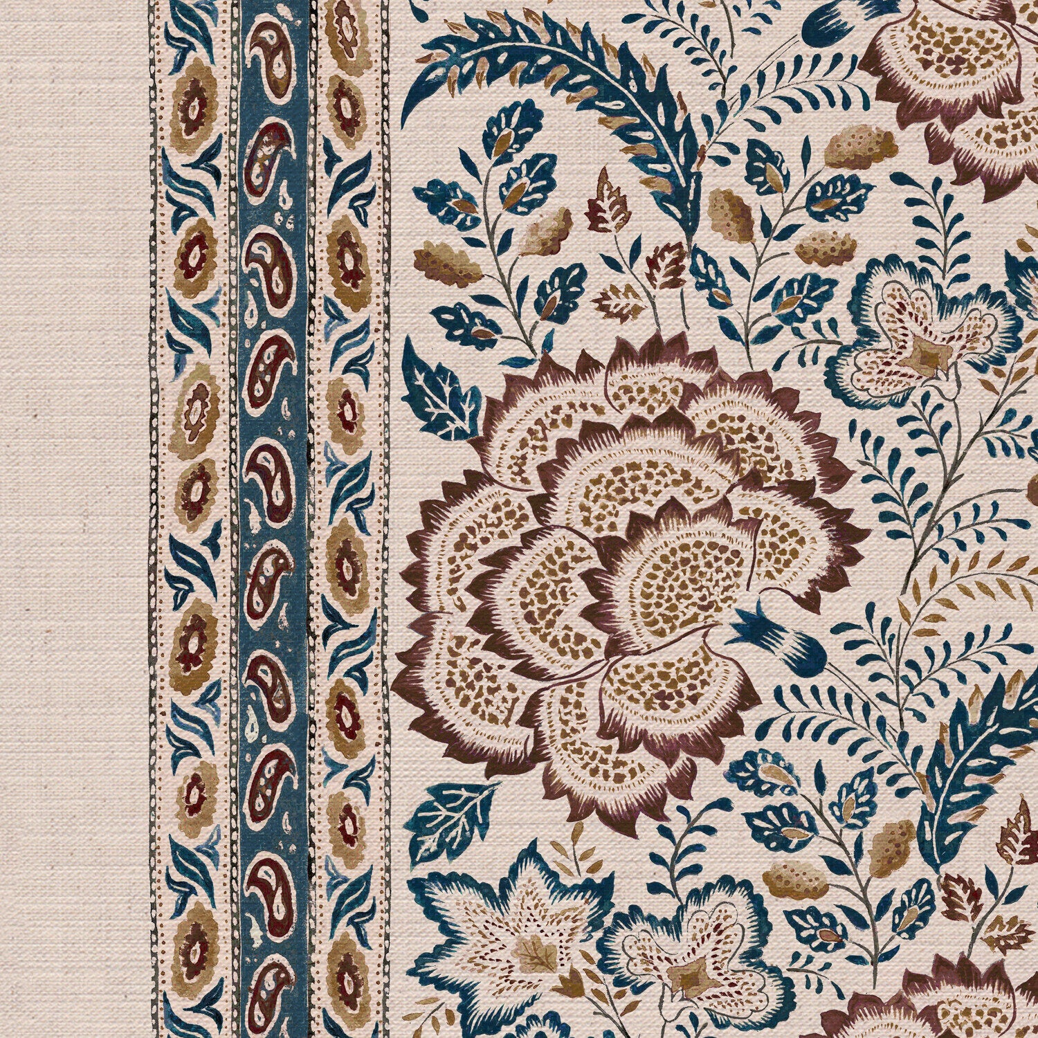 CW: Azure blue and chocolate | BASE: Mercia Linen | HERO
