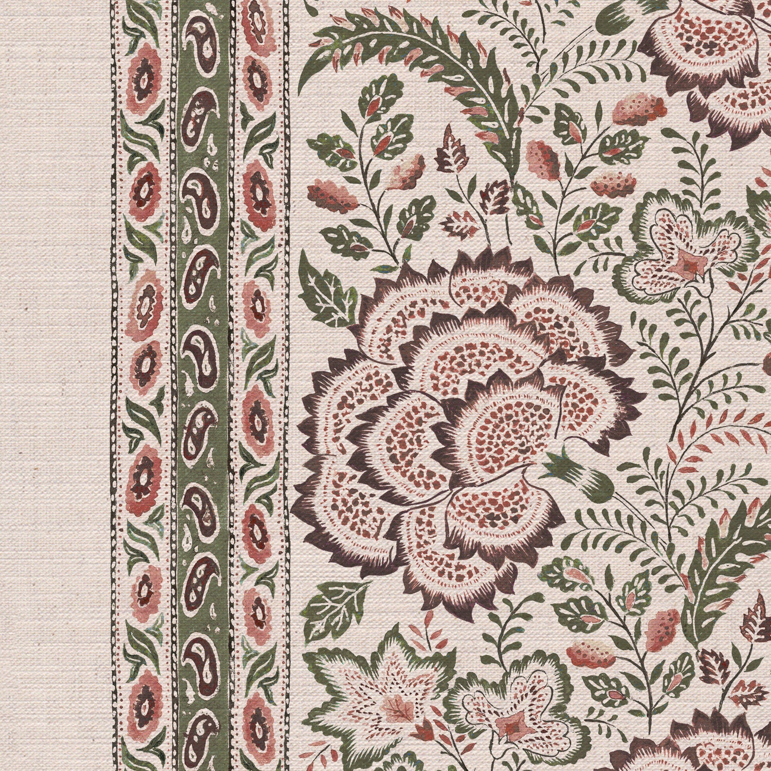 CW: Green pink and brown | BASE: Mercia Linen | HERO