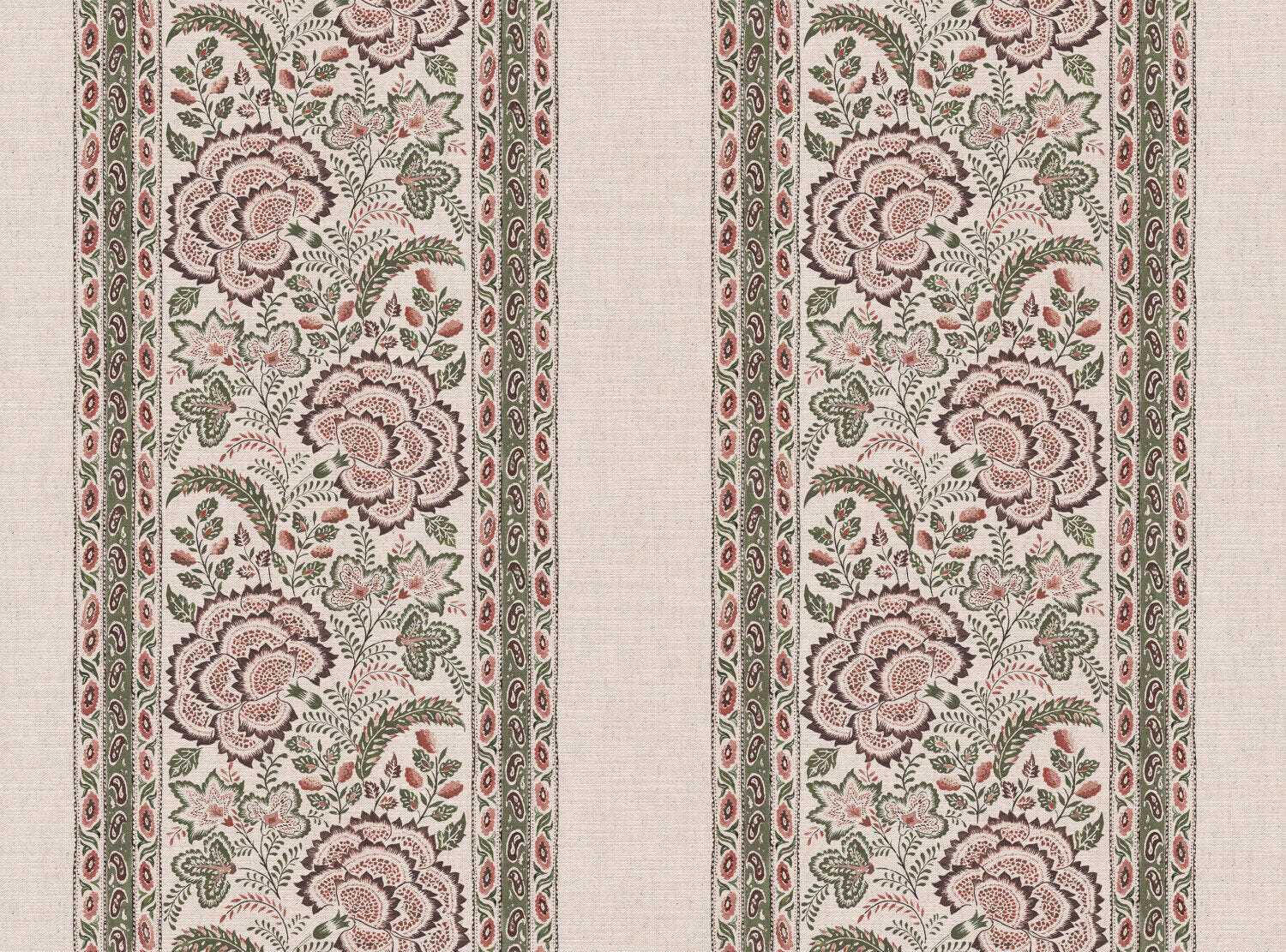 CW: Green pink and brown | BASE: Mercia Linen