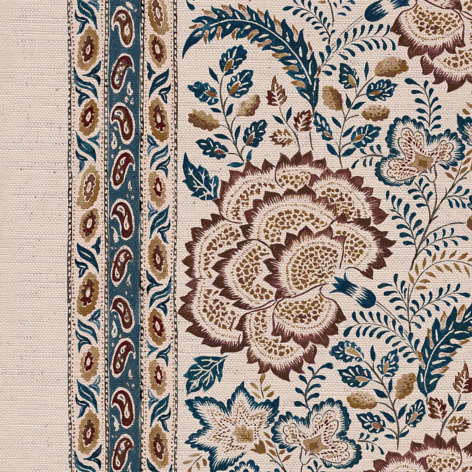 CW: Azure blue and chocolate | BASE: Natural Luxury Linen | HERO