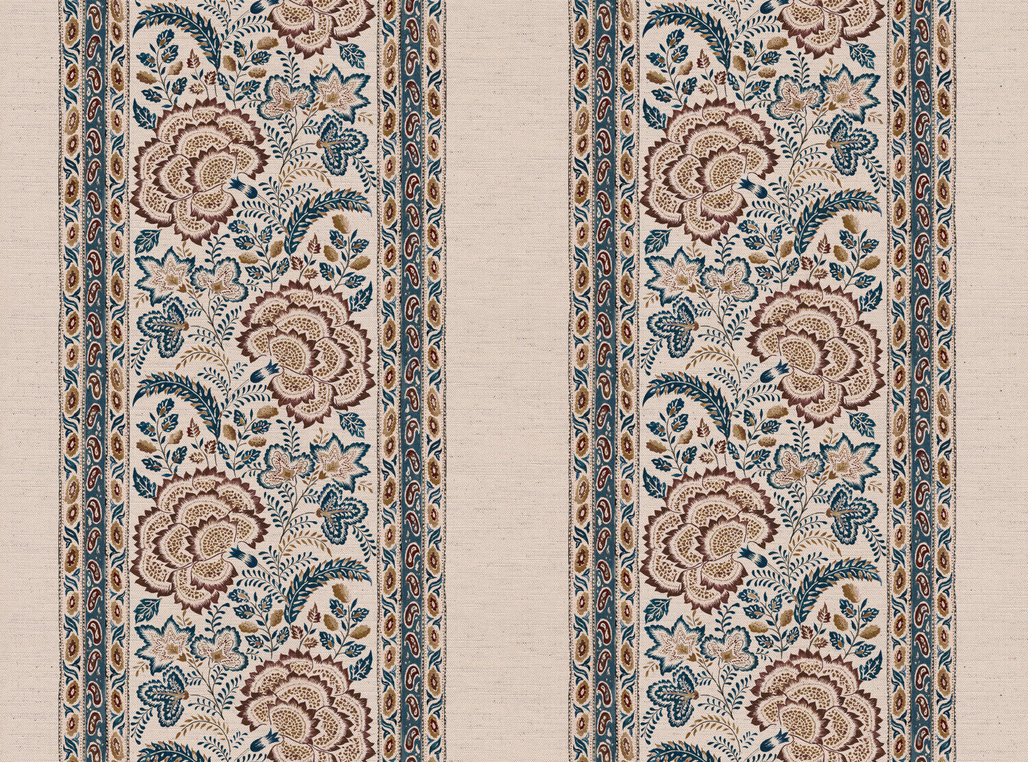 CW: Azure blue and chocolate | BASE: Natural Luxury Linen