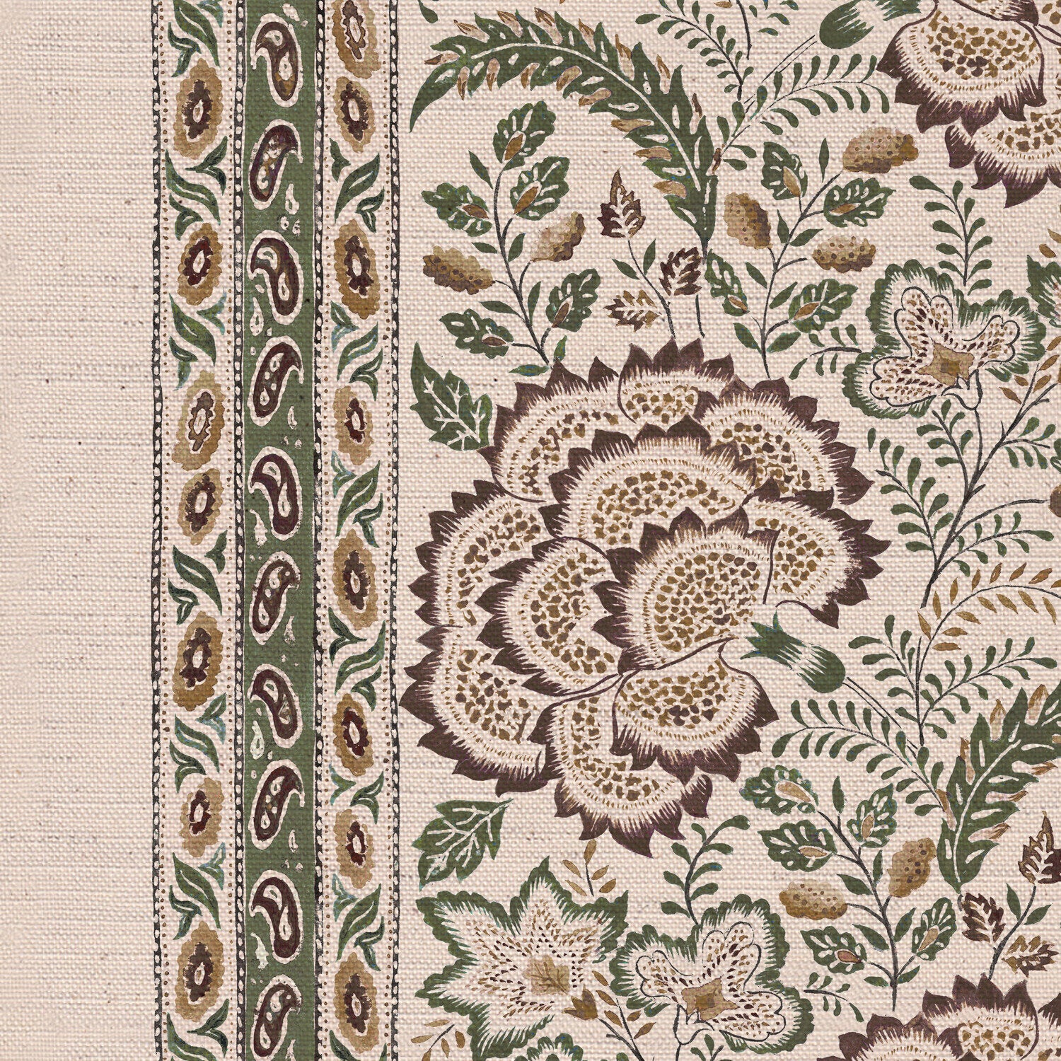 CW: Green gold and brown | BASE: Natural Luxury Linen | HERO