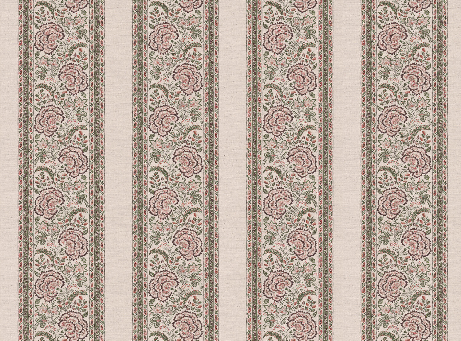 CW: Green pink and brown | BASE: Natural Luxury Linen