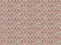 Cream pink green and blue