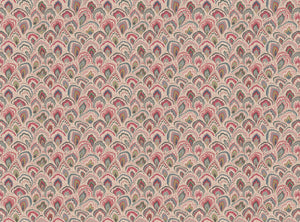 Cream pink green and blue