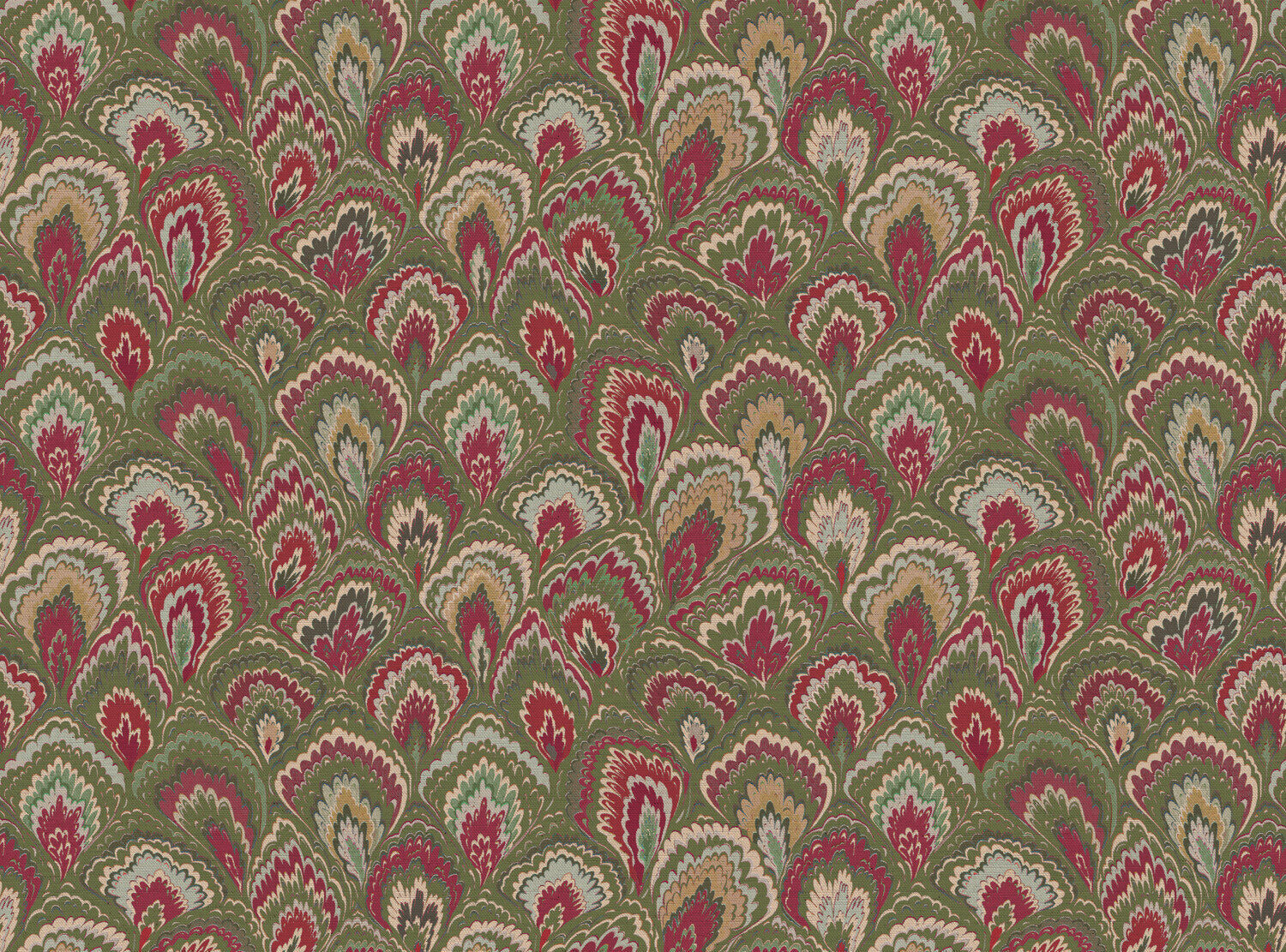 CW: Green red and blue | BASE: Natural Luxury Linen