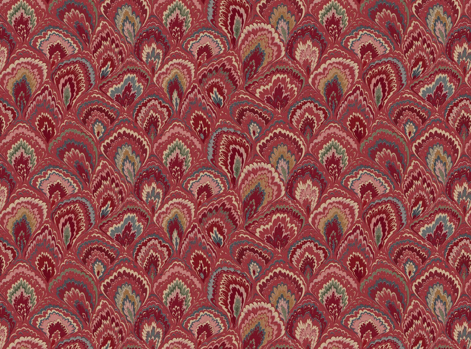 CW: Red pink green and blue | BASE: Natural Luxury Linen
