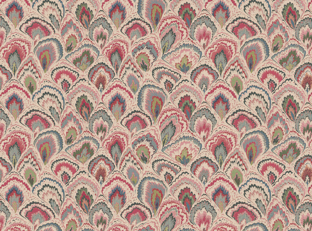 CW: Cream pink green and blue | BASE: Natural Luxury Linen