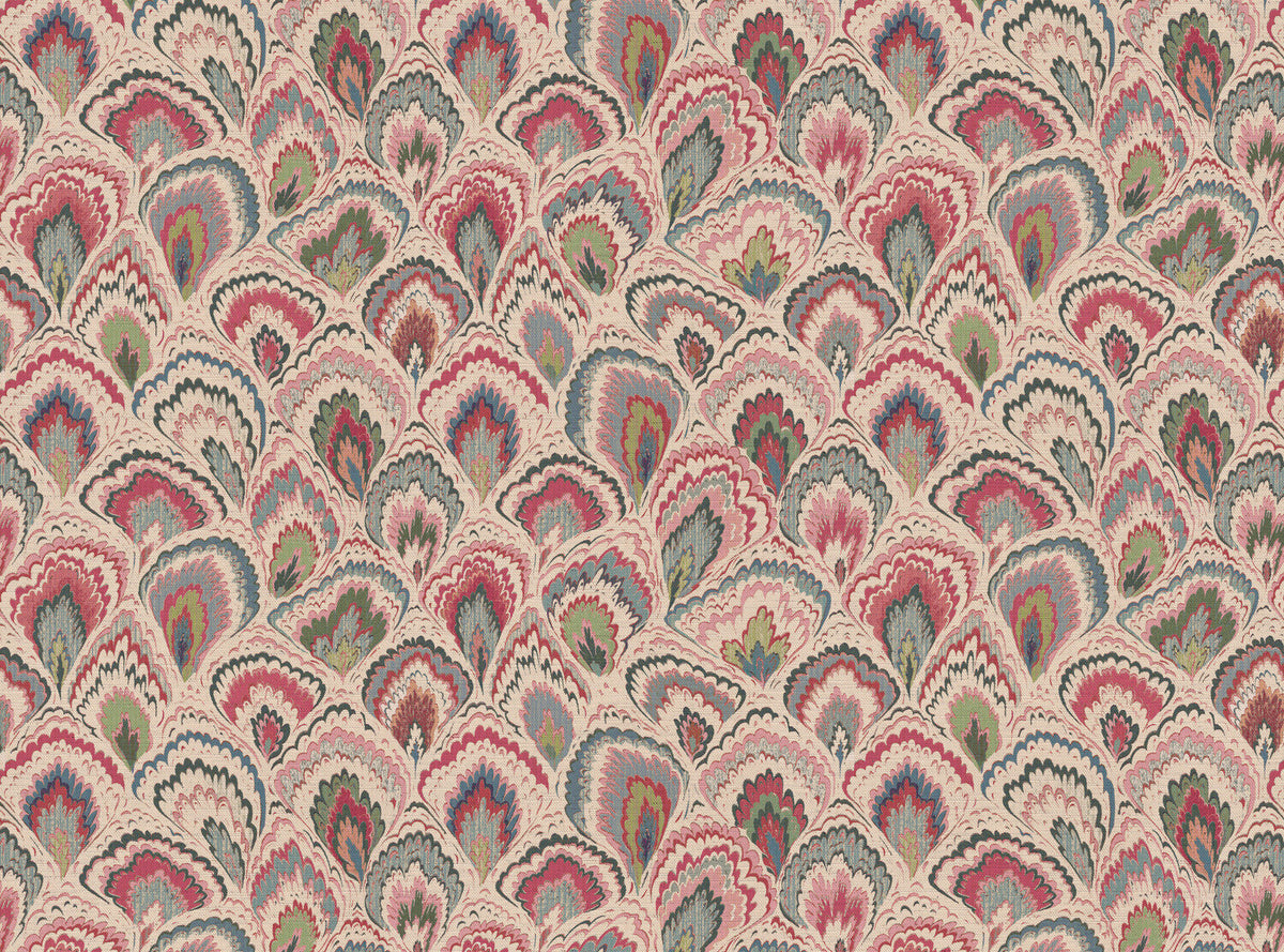 CW: Cream pink green and blue | BASE: Natural Luxury Linen