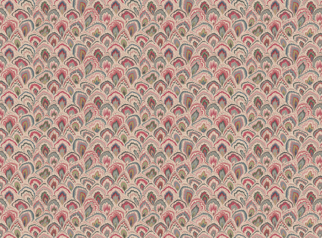 CW: Cream pink green and blue | BASE: Natural Luxury Linen