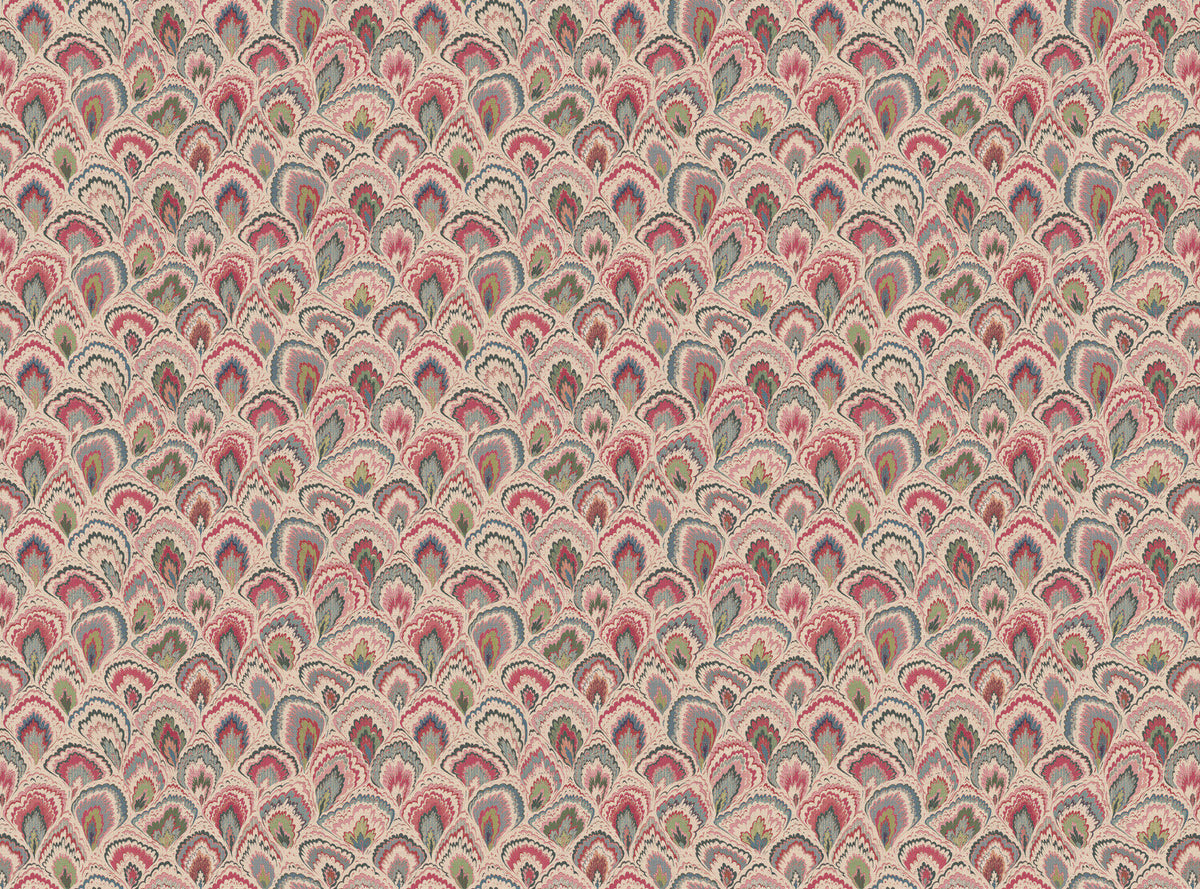 CW: Cream pink green and blue | BASE: Natural Luxury Linen
