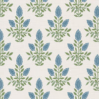 Blue and moss green