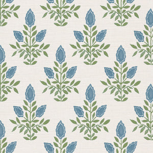 Blue and moss green