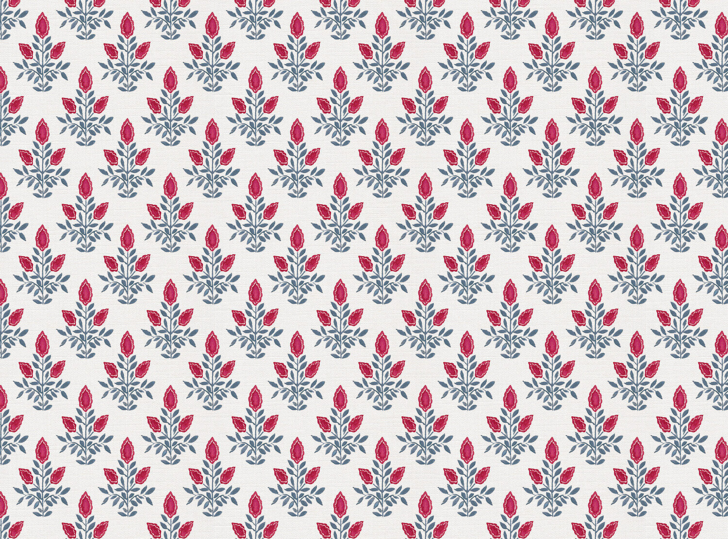 CW: Pinky red and grey blue white ground | BASE: Luxury Linen