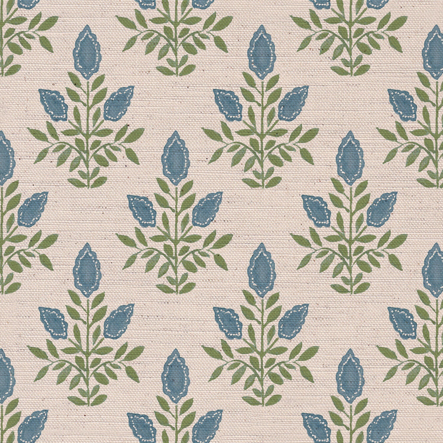 CW: Blue and moss green | BASE: Natural Luxury Linen | HERO