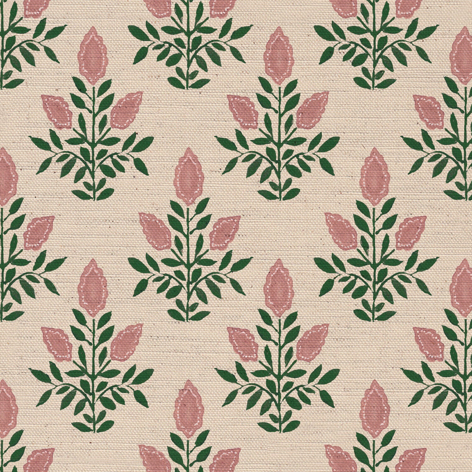 CW: Soft pink and racing green | BASE: Natural Luxury Linen | HERO
