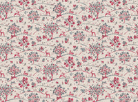 Pinky red and grey blue