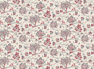 Warm red and grey blue
