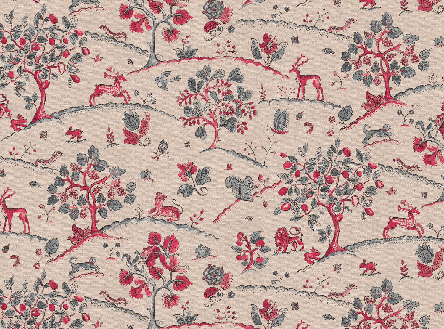 CW: Pinky red and grey blue | BASE: Mercia Linen